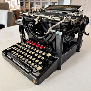 Vintage 1910 Working Remington Standard 10 Typewriter in Black - FREE SHIPPING