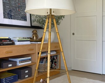 Rare Vintage Ralph Lauren Nautical Surveyors Style Tripod Floor Lamp - Measuring Tool - FREE SHIPPING