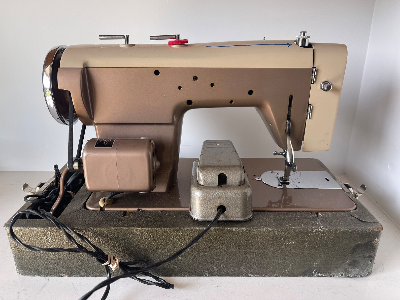 Vintage WORKING Fleetwood Zig Zag Sewing Machine MCM Retro Etsy