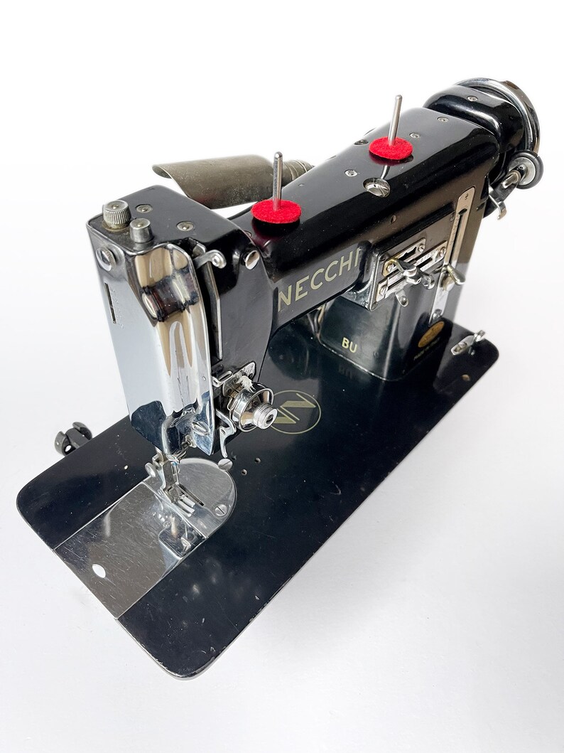 Vintage WORKING Necchi Black Sewing Machine Classic Retro Design Made