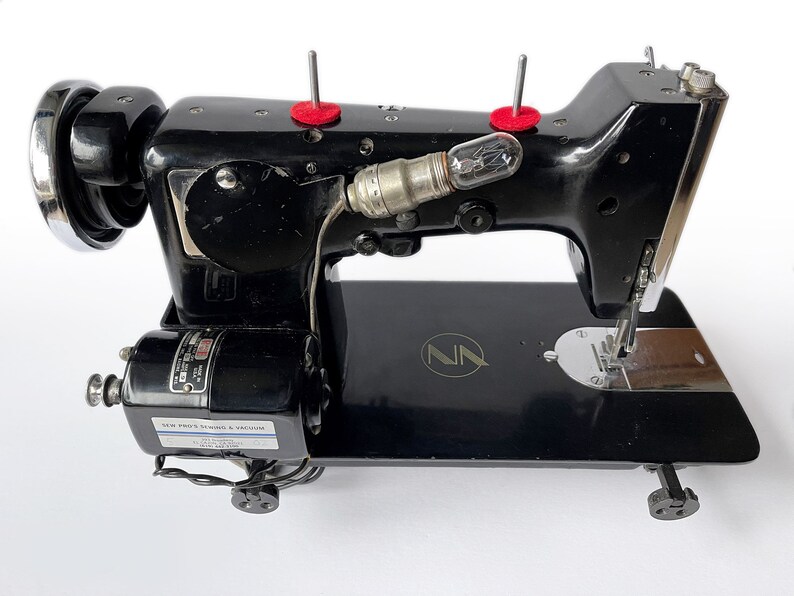 Vintage WORKING Necchi Black Sewing Machine Classic Retro Design Made
