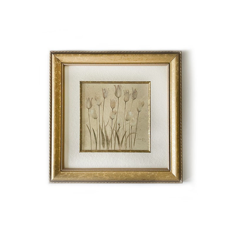 Three Vintage Cheri Blum Flower Gold Framed Art Prints Wall Etsy