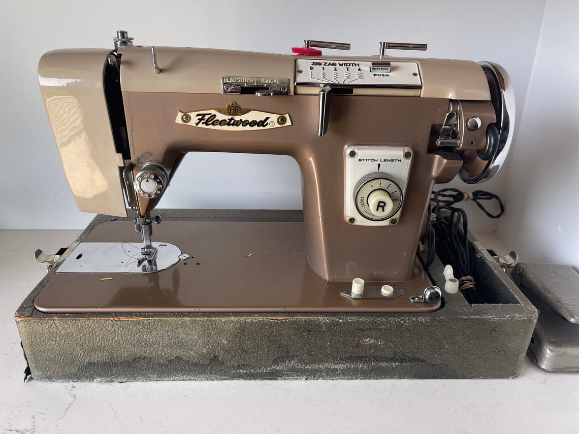 Vintage WORKING Fleetwood Zig Zag Sewing Machine MCM Retro Etsy