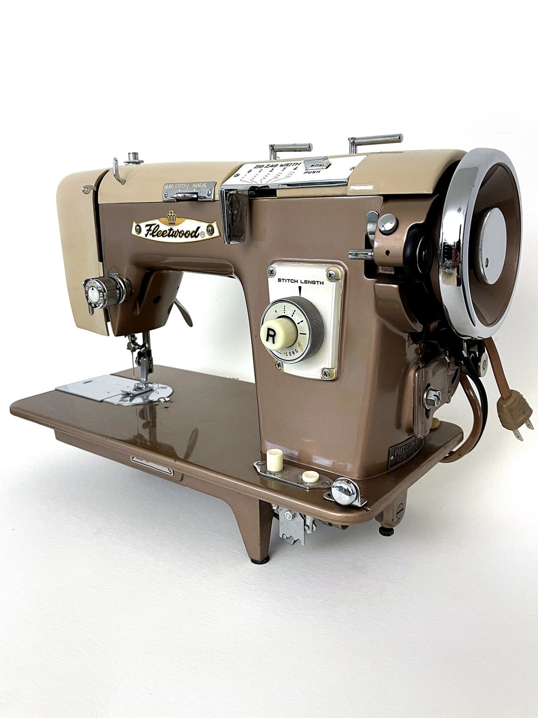 Vintage WORKING Fleetwood Zig Zag Sewing Machine MCM Retro Etsy