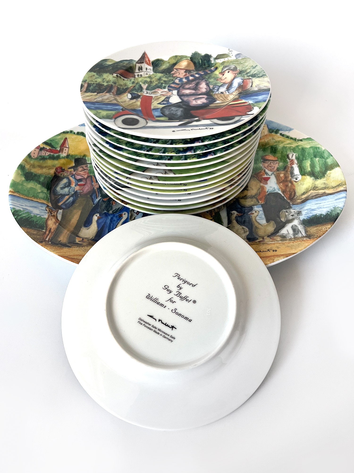 超レア　大皿27cmガイビュッフェguy buffet3枚フランスパリ 超レア 大皿27cmガイビュッフェguy buffet3枚フランスパリ