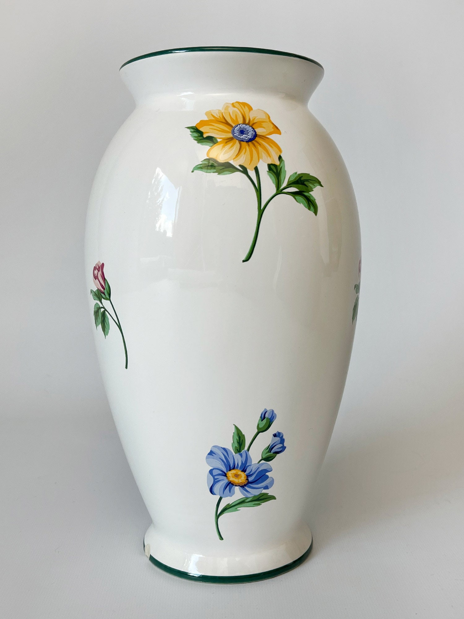 Vintage 1960s Tiffany & Co Retired Sintra Floral Vase Hand Painted