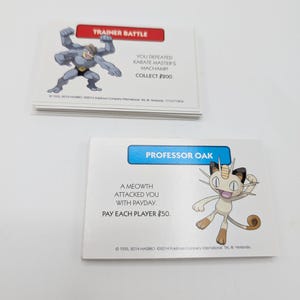 Monopoly Pokemon Edition Ersatzkarten 2014 16 Trainer 16 Professor