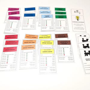 フランス モノポリー 交換証書 不動産カード 28 枚セット 2016