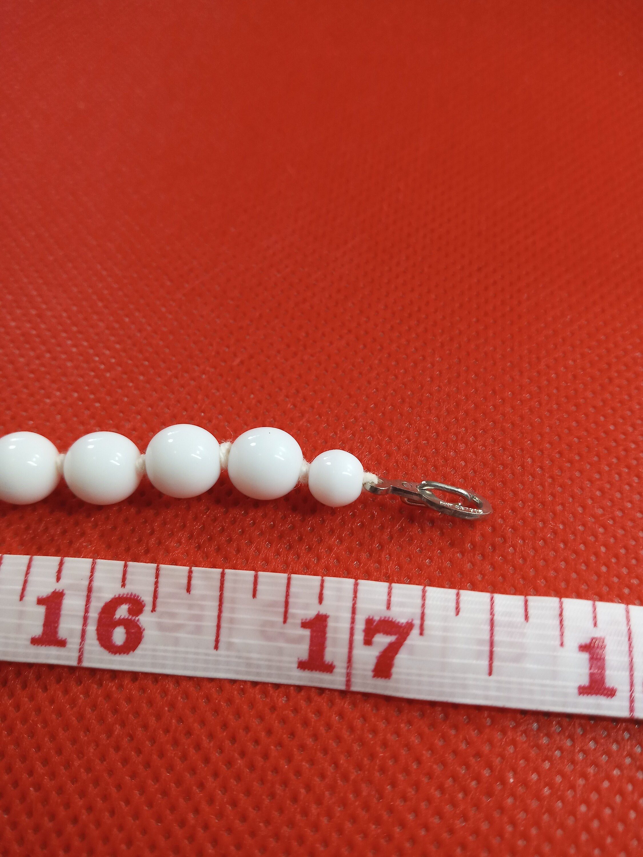 Vintage Milk Glass Bead Knotted Necklace / Light Beaded Etsy Canada