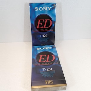 2 Pack Sony ED Blank VHS Tapes, T-120, 6 hours