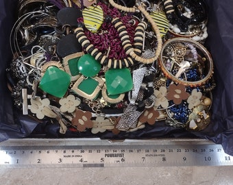 Assorted Mixed Jewelry by Weight / Wearable Mixed Jewelry Fun Bag / Jewelry Lot / Necklaces / Rings / Earrings / Bracelets / Watches