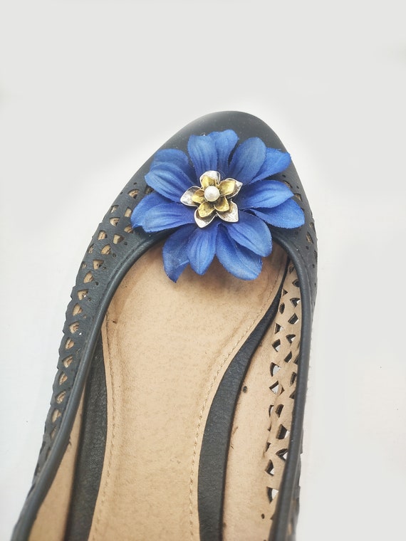 Flower Pearl Shoe Clips, Artificial Flower Lady's Accessories