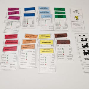 フランス モノポリー 交換証書 不動産カード 28 枚セット 2016