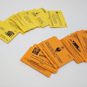 Carte sostitutive Monopoly Vancouver Edition 1985 30 azioni (probabilità) 30 coupon (cassa della comunità) Vancouveropoly