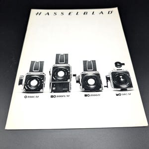 Accessoires pour appareils photo Hasselblad vintage, magazine de livres, 1979, photographies, brochures, ventes