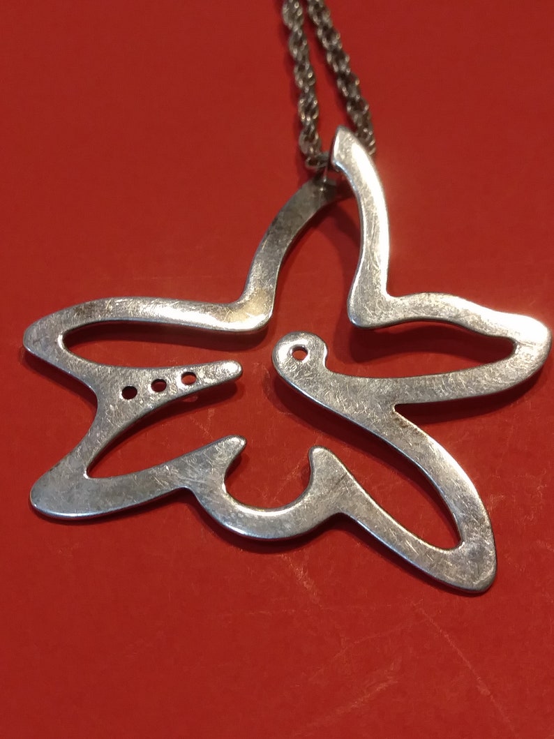 925 Sterling Silver Flower Pendant Necklace / Woman's Etsy UK