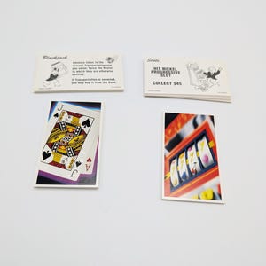 Carte sostitutive Monopoly Las Vegas Edition 2000 16 Slot (probabilità) 16 Blackjack (cassa della comunità)