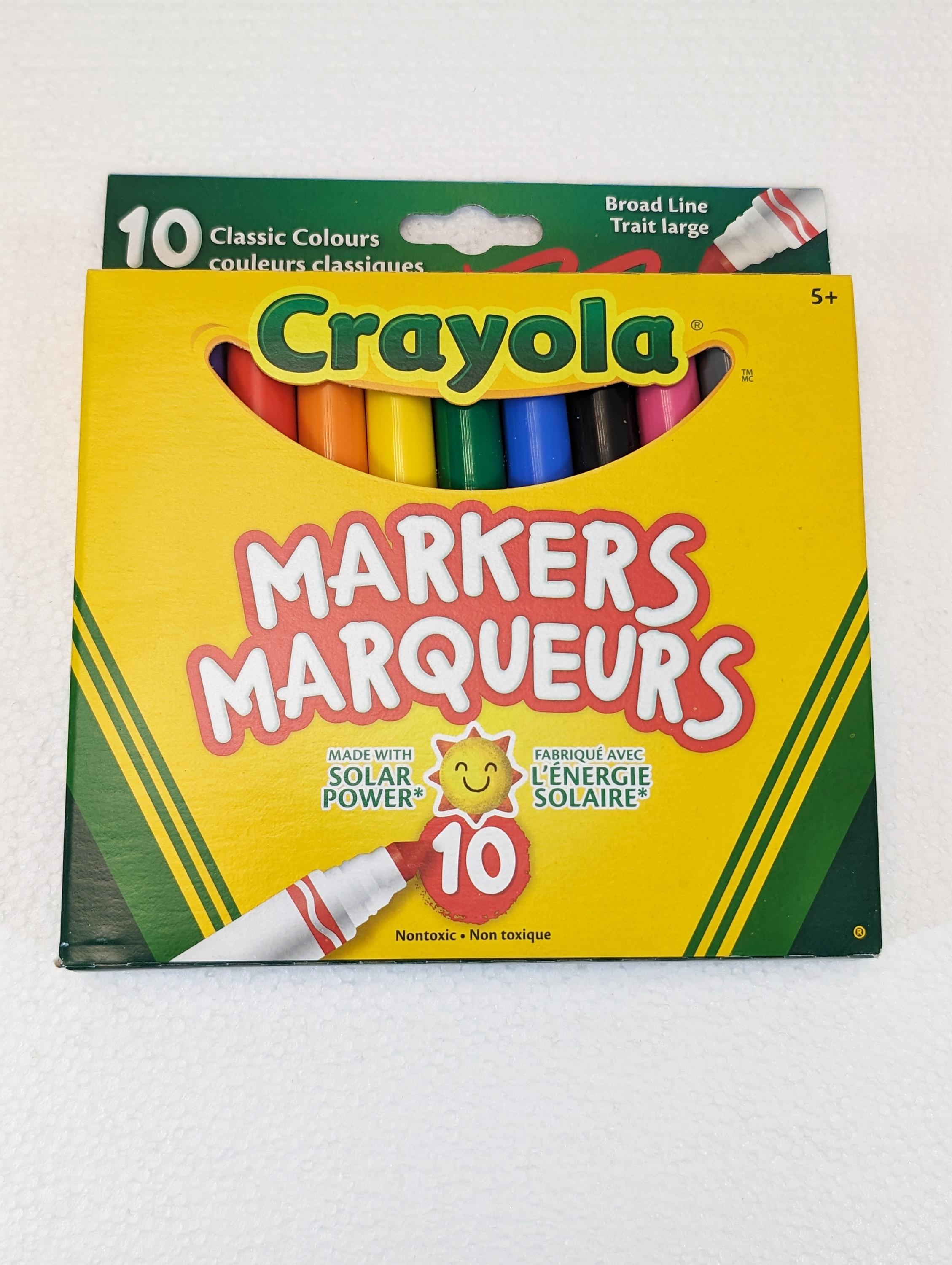 Crayola Non Toxic Broad Line Markers, 10 Pack