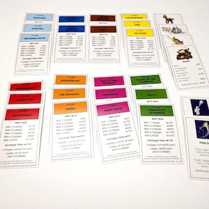 Jeu complet de 28 cartes de propriété Disney Monopoly de remplacement 2009