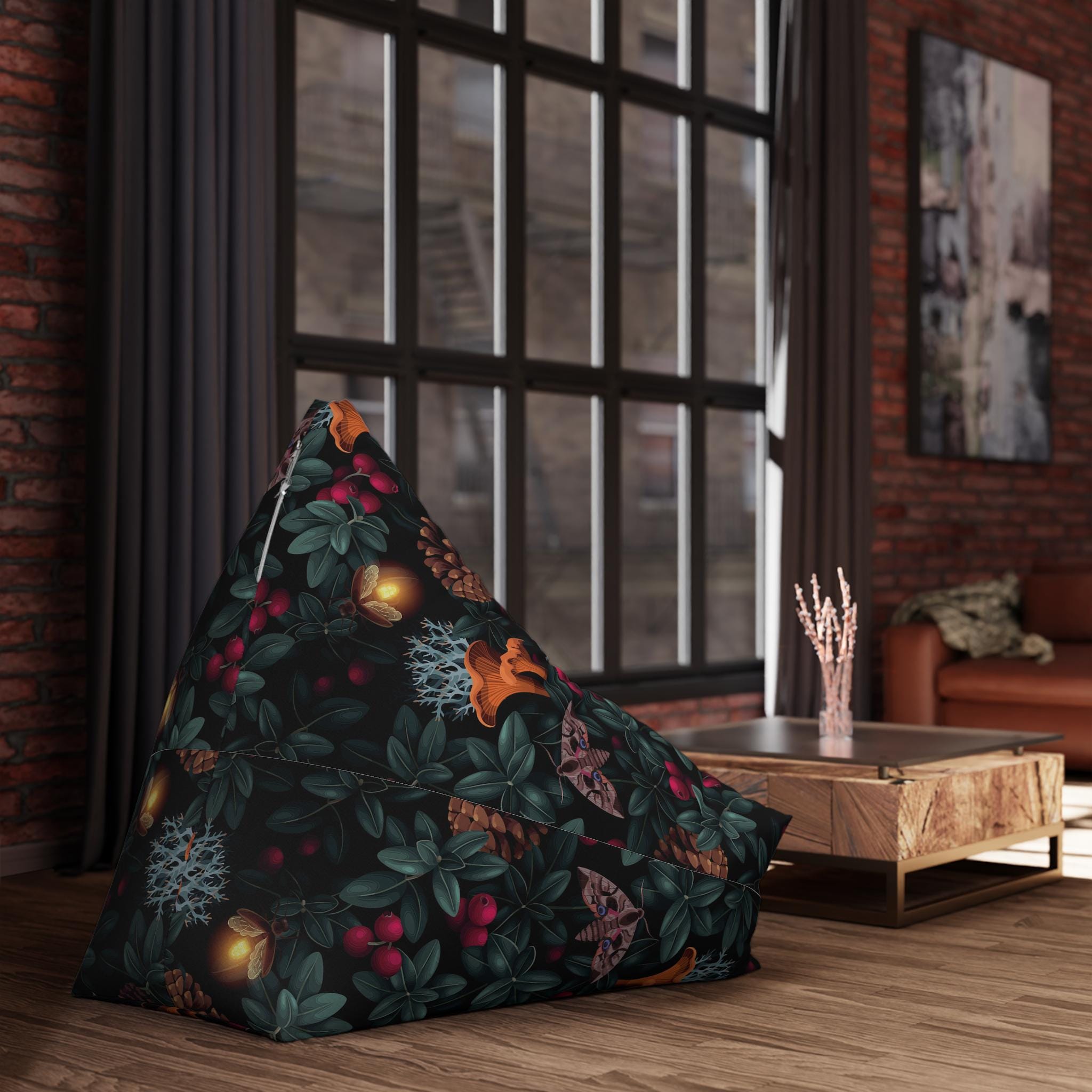 Dark Academia Mushroom Bean Bag Chair Cover: Moody Forest Decor