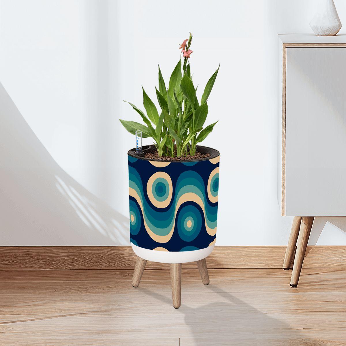 Discover Retro 70s Planter with Wooden Legs