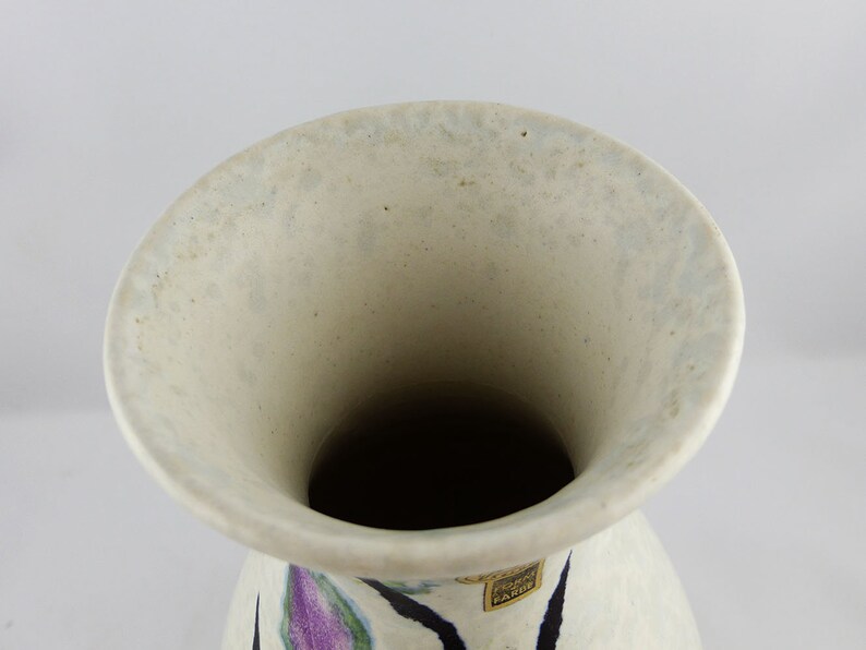 LOVELY JASBA VASE 581-16 Westgerman Pottery housewarming gift floral tree pattern mid-century ceramics fat lava vintage 60s home decor