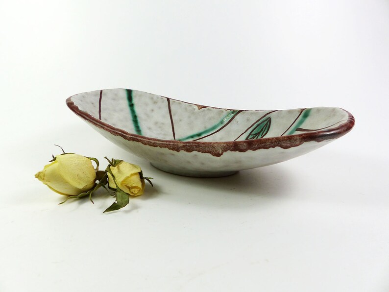 home decor collectible Christmas gift mid-century Westgerman pottery ceramics 60s tableware vintage design JASBA BOWL SERVING tray 5016