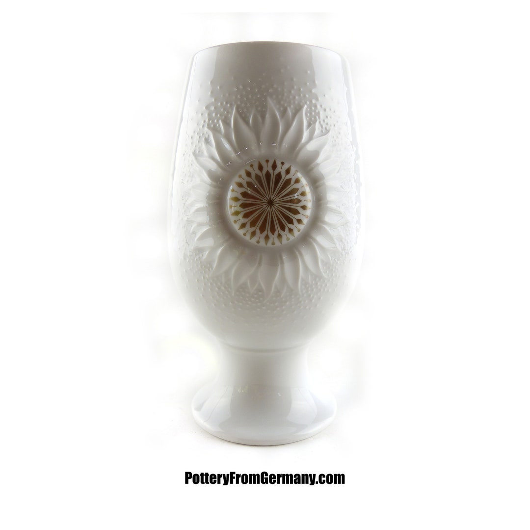 Rare ALBOTH & KAISER VASE White Porcelain Chalice Calyx Form Etsy
