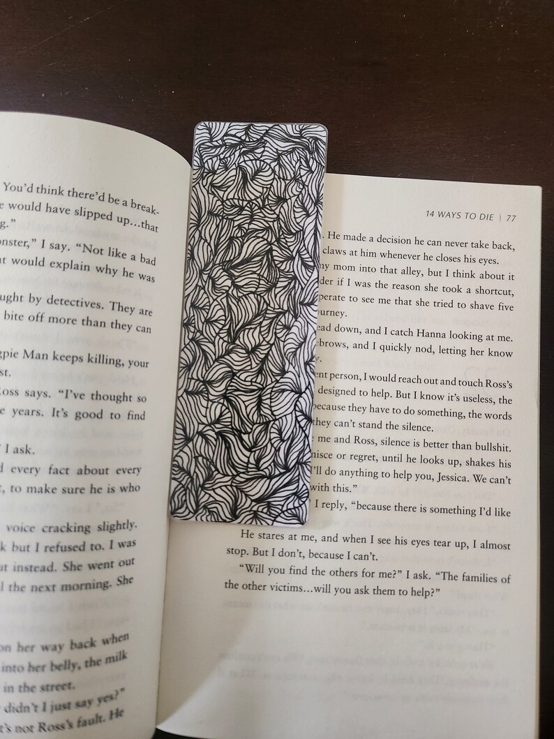 Black and White Abstract Book Mark - Etsy