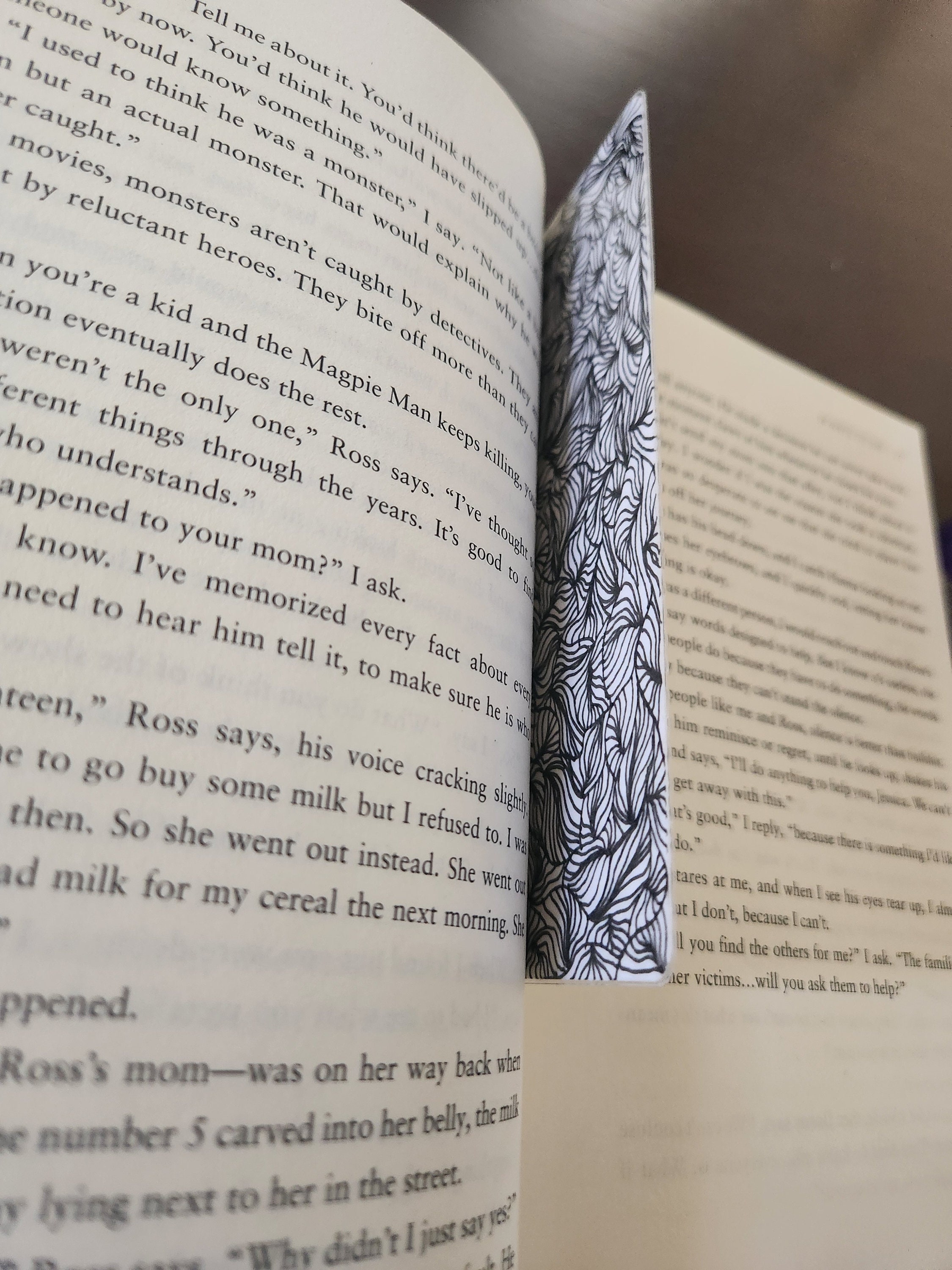 Black and White Abstract Book Mark - Etsy