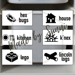 SVG cut files for Cricut and Silhouette Cameo: 40 toy organization, toy bin labels, toy storage, picture labels, Ikea TROFAST bin labels image 5