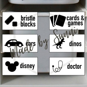 SVG cut files for Cricut and Silhouette Cameo: 40 toy organization, toy bin labels, toy storage, picture labels, Ikea TROFAST bin labels image 3