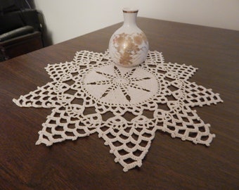 Springtime Crochet Doily in white