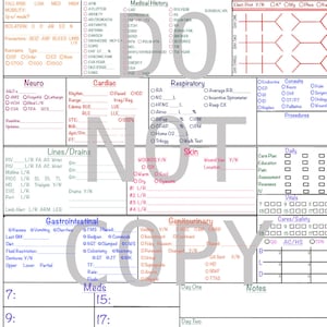 Nurse Days Report Sheet--SBAR for 1 Patient, pdf, SDU, PCU, MedSurg