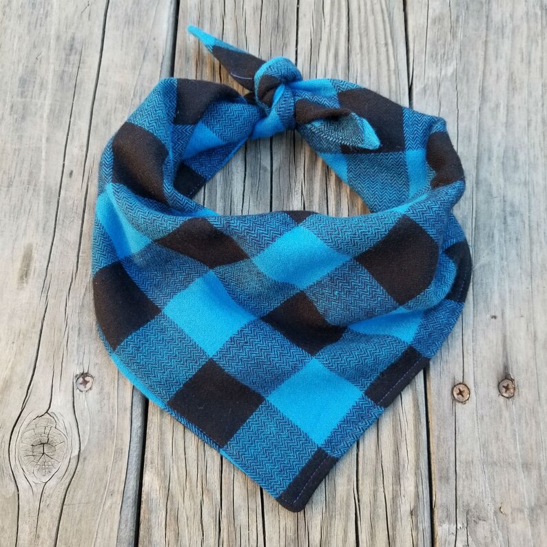 blue plaid bandana