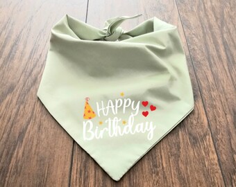 Bandana de feliz cumpleaños para perro: regalo de algodón para atar