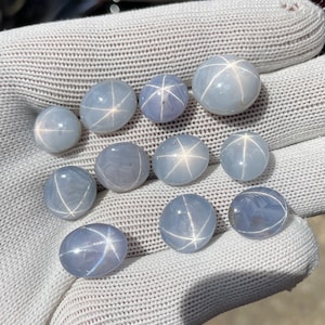 164.32 CT gris-azul Star Sapphire parcela 11 PCS (Natural Sin Calentar) ID- SS001409