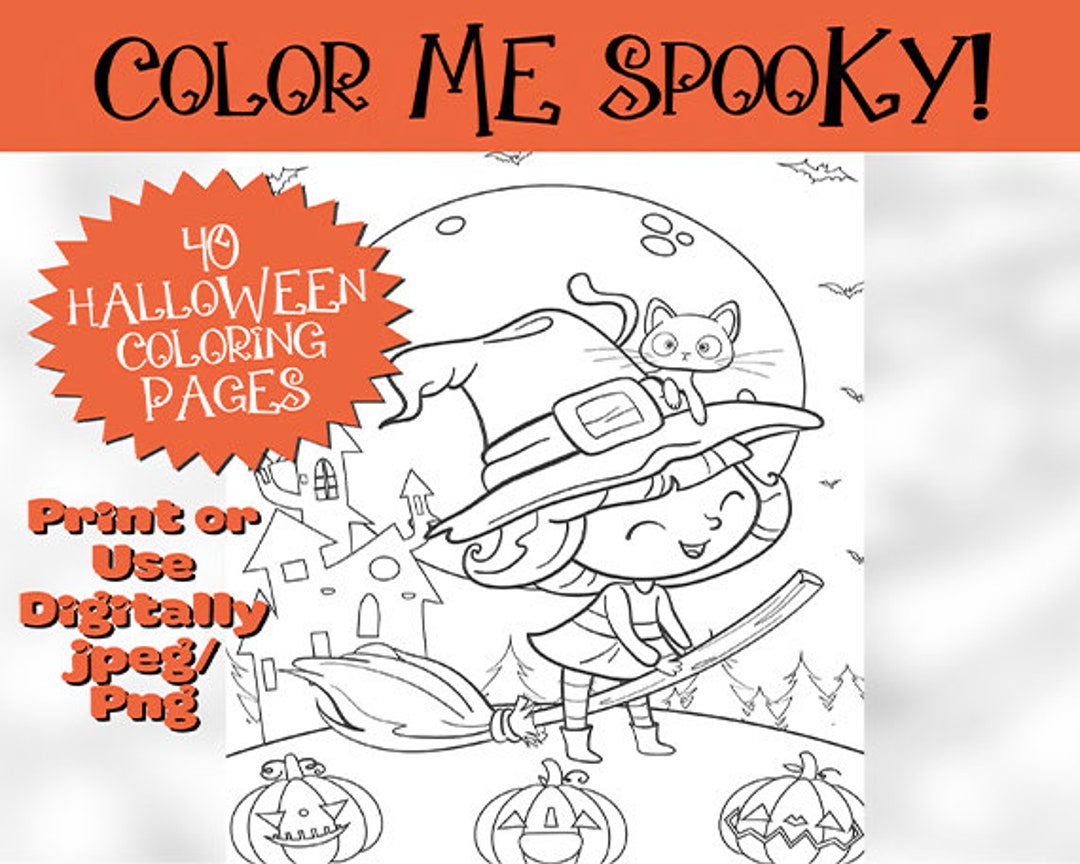 Halloween Coloring Pages - Etsy