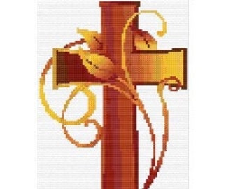 Religious Cross Cross Stitch Pattern PDF Pattern Digital Download Modern Cross Stitch Bible Verse Jesus Cross Stitch Faith Cross Stitch