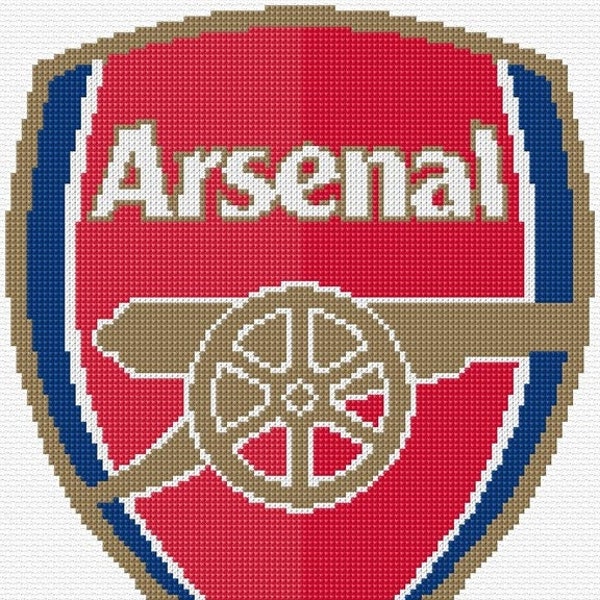 Arsenal Badge Cross Stitch Pattern PDF Pattern Digital Download Counted Cross Stitch Football Pattern Sports Sewing Needlepoint