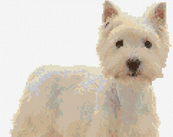 West Highland Terrier Cross Stitch Pattern PDF Pattern Digital Download Dog Cross Stitch Animal Cross Stitch Modern Cross Stitch