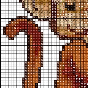 Cute Monkey Cross Stitch Pattern PDF Pattern Digital Download Counted ...