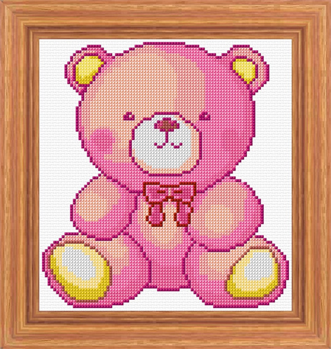 Awesocrafts Kreuzstich Set Bär - Einfaches Stickerei Set Für Anfänger