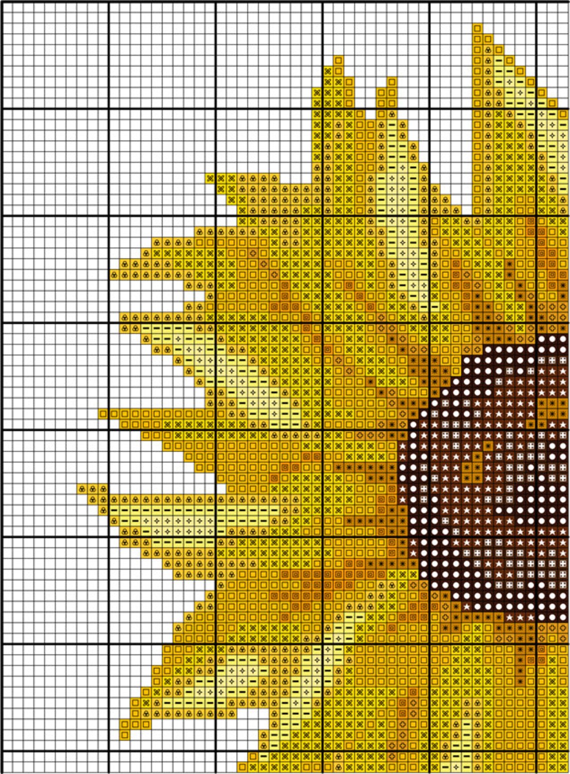Sunflower Cross Stitch Pattern PDF Pattern Digital Download Etsy