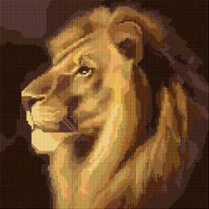 Male Lion Cross Stitch Pattern PDF Pattern Digital Download Animal Cross Stitch Big Cat Zoo Animal Modern Cross Stitch Roar Daddy Lion 14ct