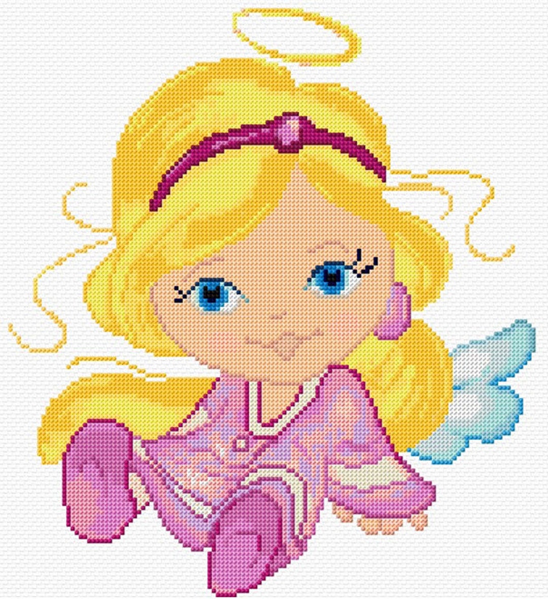 Angel Cross Stitch Pattern PDF Pattern Digital Download Counted Cross