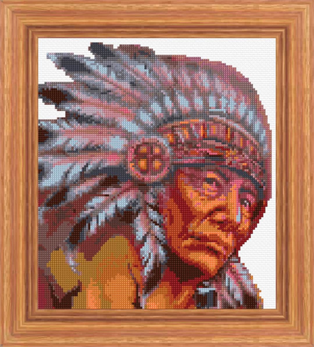 Native American Cross Stitch Pattern PDF Pattern Digital Download ...