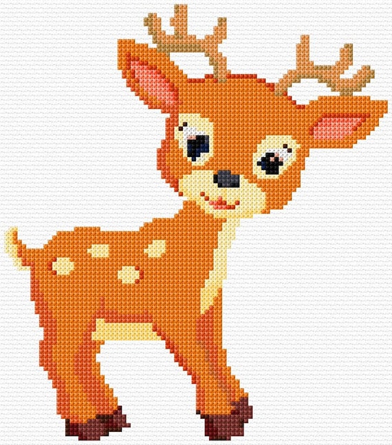 Deer Cross Stitch Pattern PDF Pattern Digital Download Modern | Etsy