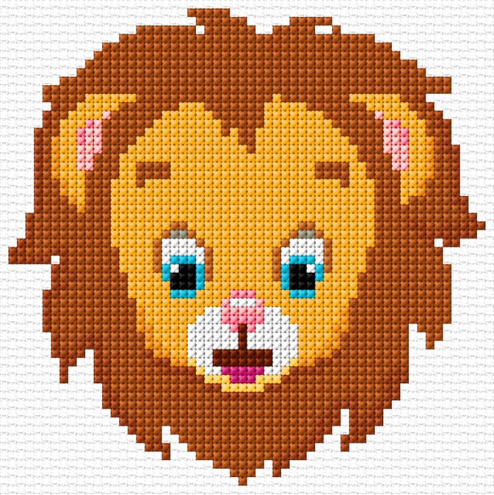 Small Lion Cross Stitch Pattern PDF Pattern Digital Download | Etsy
