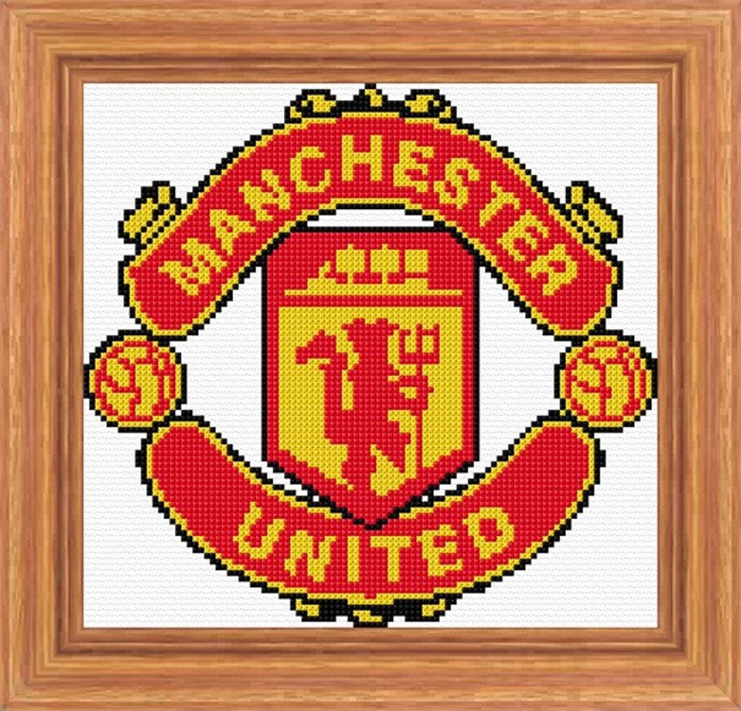 Manchester United Cross Stitch Pattern PDF Pattern Digital Etsy UK